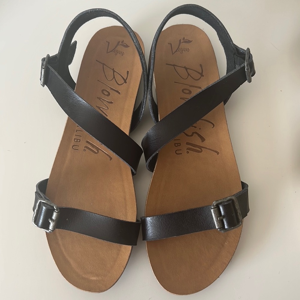 Blowfish malibu black vegan sandals